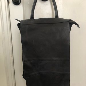 Stunning, super soft, black leather handbag/backpack
